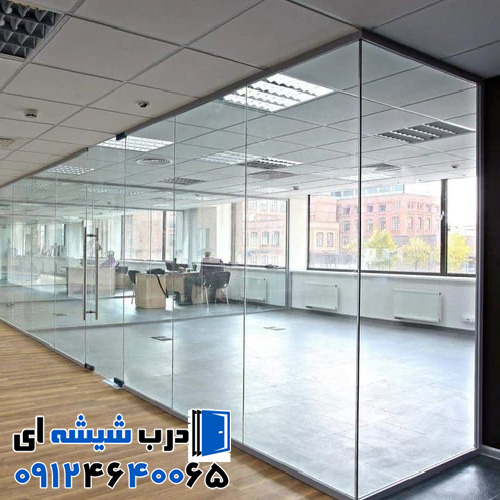نصب پارتیشن شیشه ای فریم لس با کیفیت عالی در نیاوران
