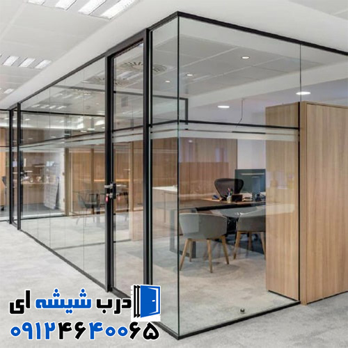 نصب پارتیشن شیشه ای فریم لس با کیفیت عالی در نیاوران