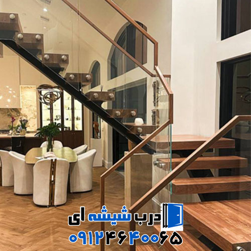 نصاب هندریل شیشه ای با پایه استیل در تهران