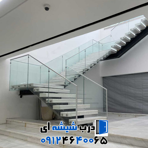 نصاب هندریل شیشه ای با پایه استیل در تهران