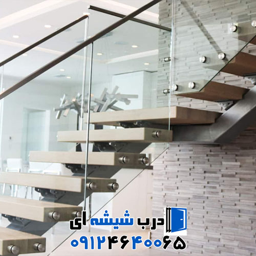 نصاب هندریل شیشه ای با پایه استیل در تهران